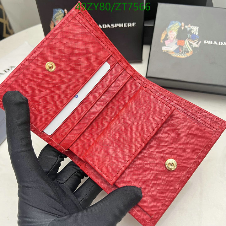 Prada Bag-(4A)-Wallet- Code: ZT7566 $ 64USD