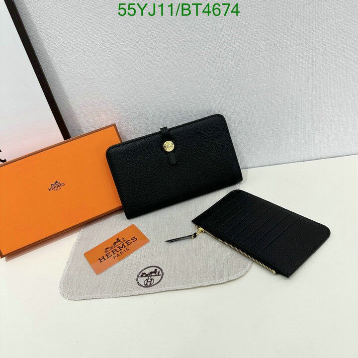 Hermes Bag-(4A)-Wallet- Code: BT4674 $ 72USD