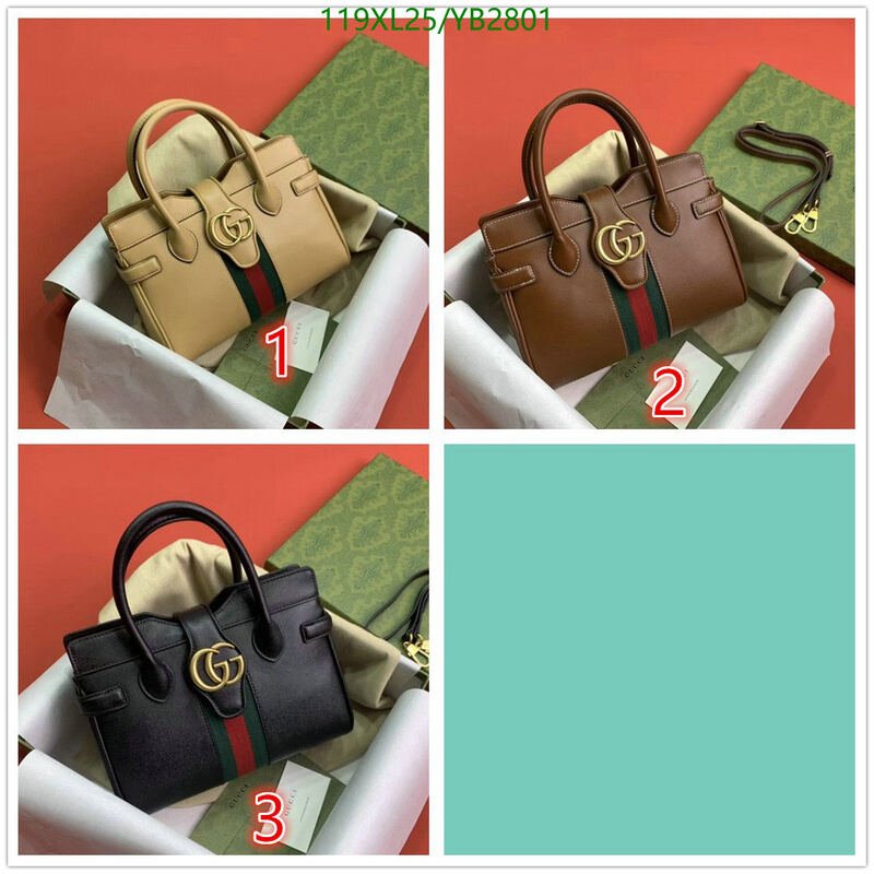 Gucci Bag-(4A)-Diagonal-,Code: YB2801,$ 155USD