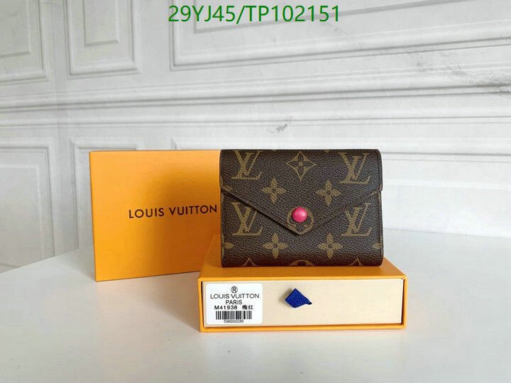 LV Bags-(4A)-Wallet-,Code: TP102151,$ 38USD