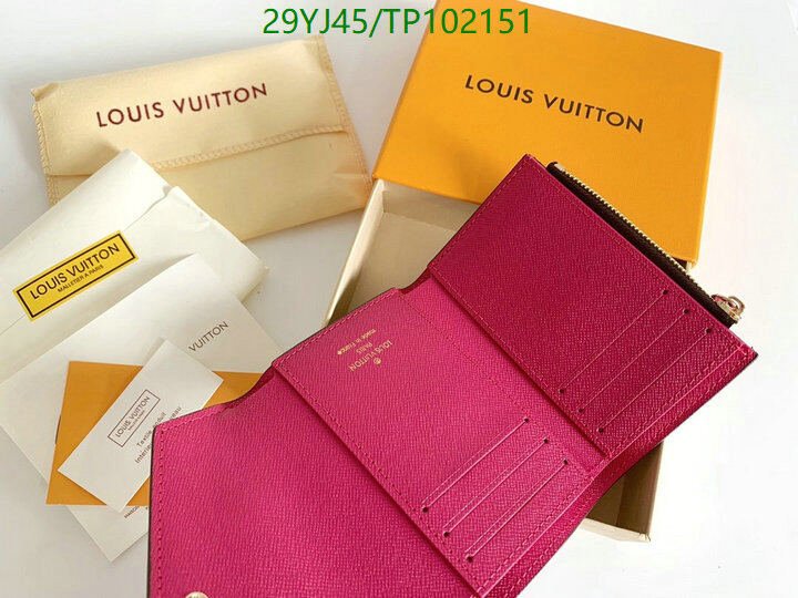 LV Bags-(4A)-Wallet-,Code: TP102151,$ 38USD