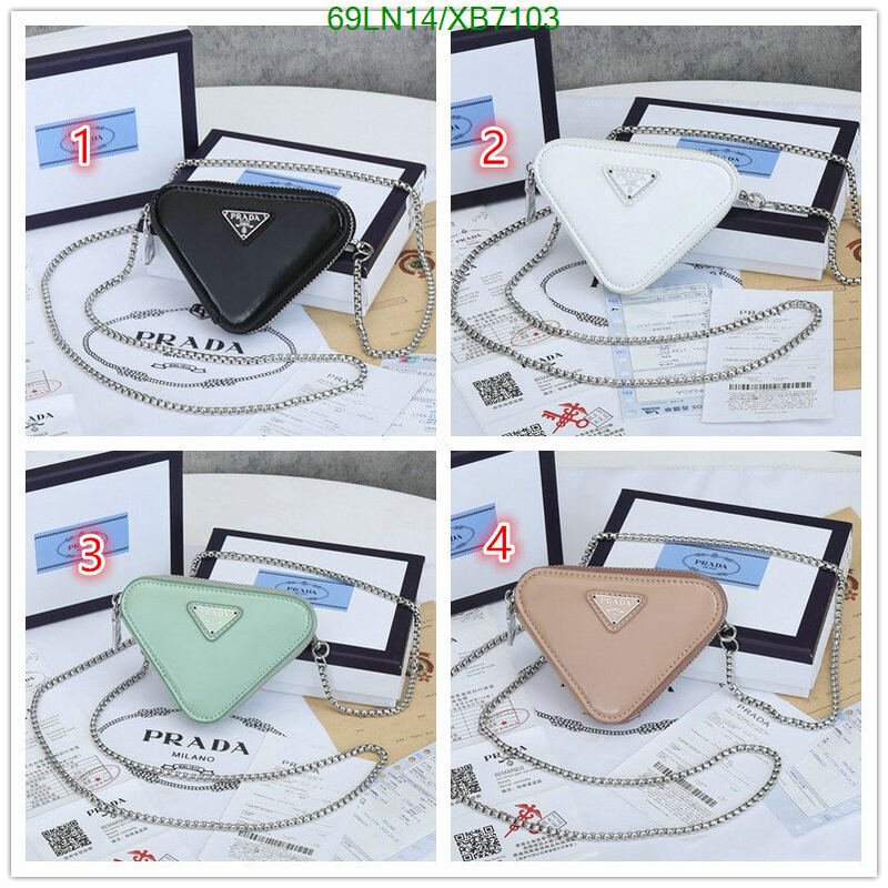 Prada Bag-(4A)-Triangle-,Code: XB7103,$ 90USD