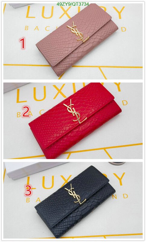 YSL Bag-(4A)-Wallet- Code: QT3734 $ 64USD