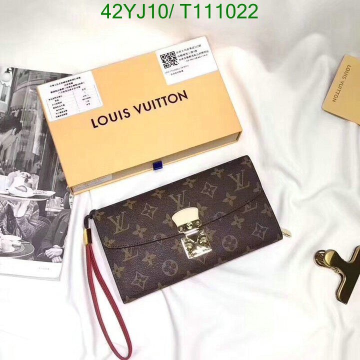 LV Bags-(4A)-Wallet-,Code : T111022,$ 55USD