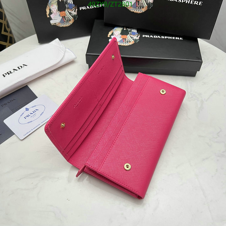 Prada Bag-(4A)-Wallet- Code: ZT2801 $ 64USD