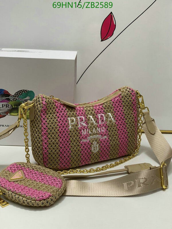 Prada Bag-(4A)-Re-Edition 2005,Code: ZB2589,$ 90USD