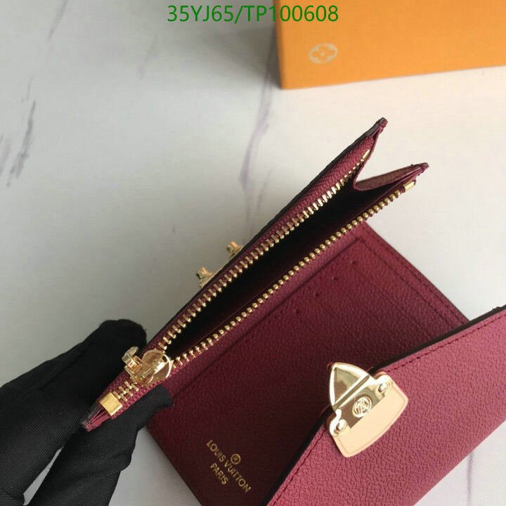 LV Bags-(4A)-Wallet-,Code: TP100608,$ 46USD