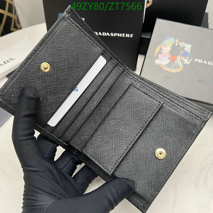Prada Bag-(4A)-Wallet- Code: ZT7566 $ 64USD
