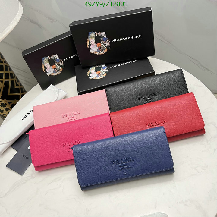 Prada Bag-(4A)-Wallet- Code: ZT2801 $ 64USD