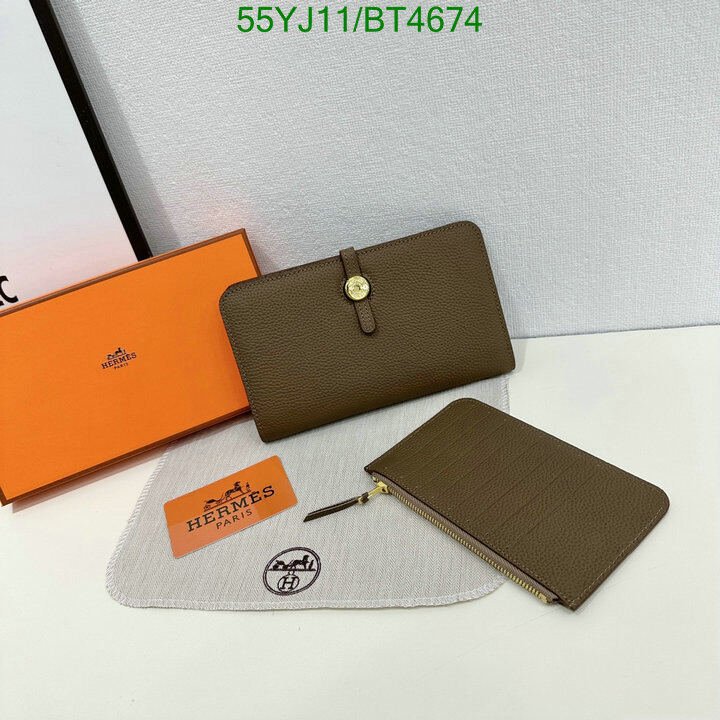 Hermes Bag-(4A)-Wallet- Code: BT4674 $ 72USD