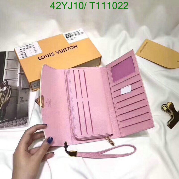 LV Bags-(4A)-Wallet-,Code : T111022,$ 55USD