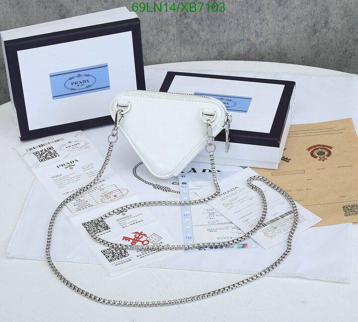 Prada Bag-(4A)-Triangle-,Code: XB7103,$ 90USD