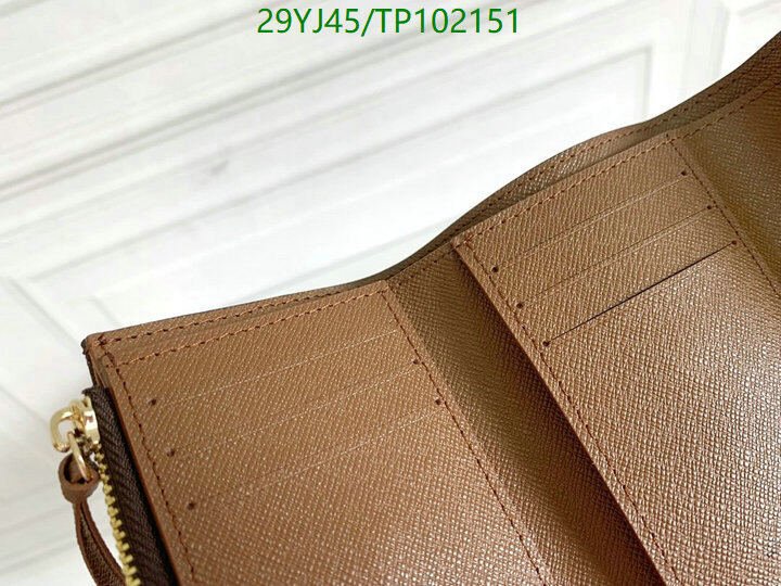 LV Bags-(4A)-Wallet-,Code: TP102151,$ 38USD