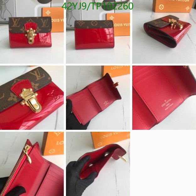 LV Bags-(4A)-Wallet-,Code: TP102260,$ 55USD