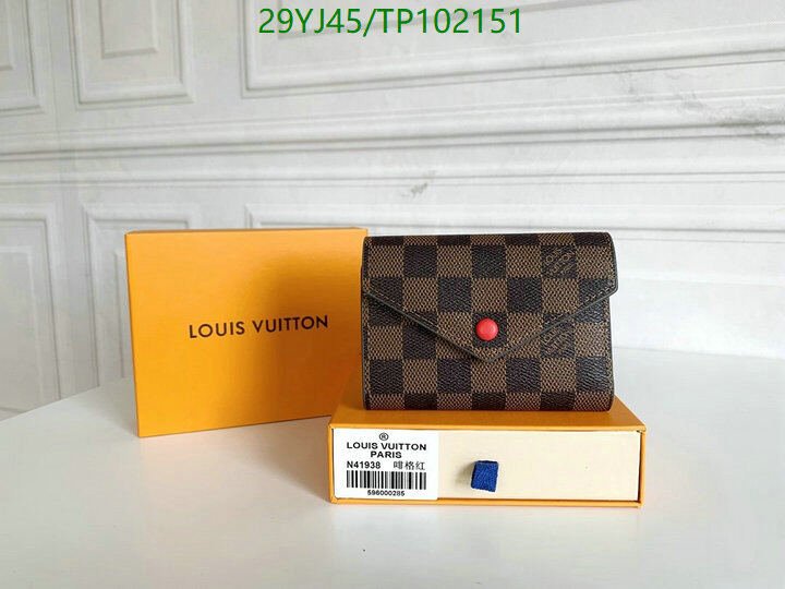 LV Bags-(4A)-Wallet-,Code: TP102151,$ 38USD