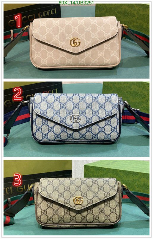 Gucci Bag-(4A)-Diagonal- Code: UB3251 $ 90USD