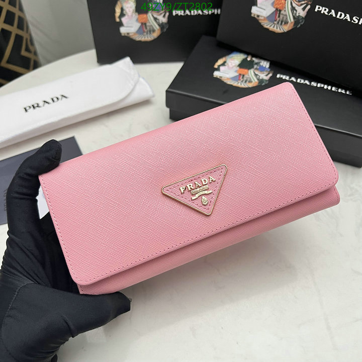 Prada Bag-(4A)-Wallet-,Code: ZT2802,$ 64USD