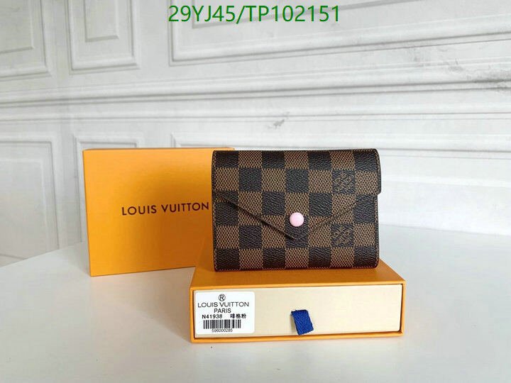 LV Bags-(4A)-Wallet-,Code: TP102151,$ 38USD