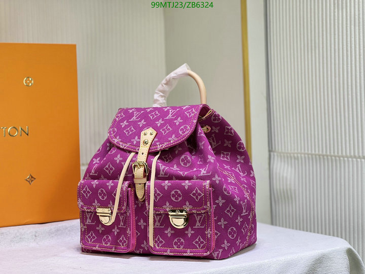 LV Bags-(4A)-Backpack-,Code: ZB6324,$ 129USD