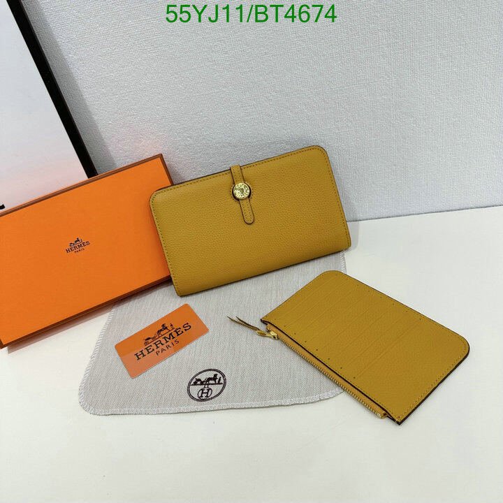 Hermes Bag-(4A)-Wallet- Code: BT4674 $ 72USD