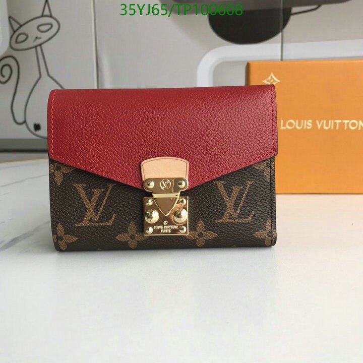 LV Bags-(4A)-Wallet-,Code: TP100608,$ 46USD