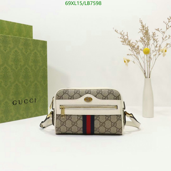 Gucci Bag-(4A)-Ophidia-G,Code: LB7598,$ 90USD