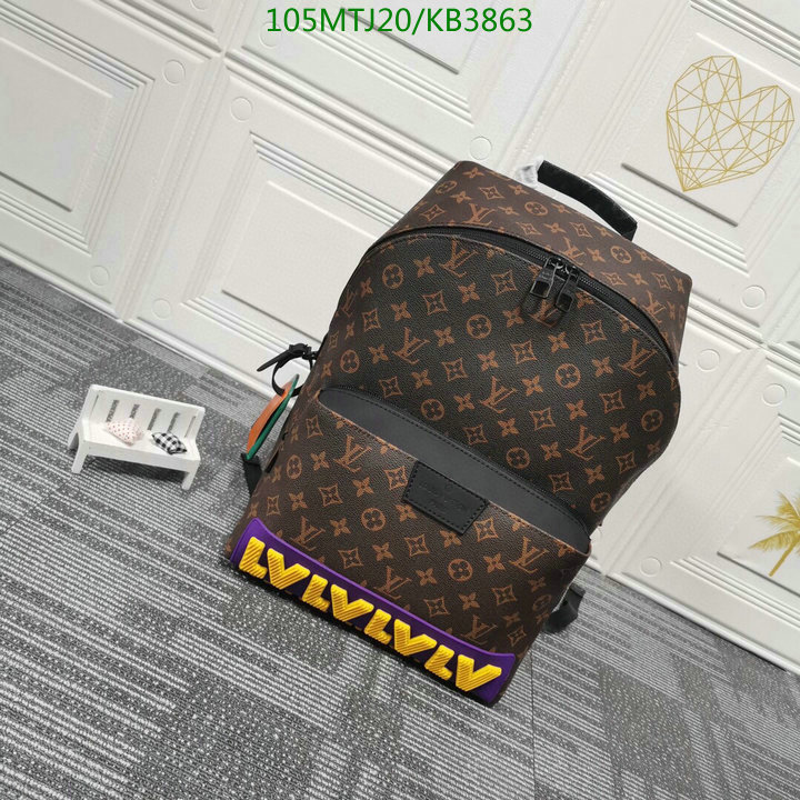 LV Bags-(4A)-Backpack-,Code: KB3863,$ 137USD