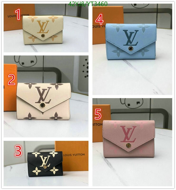 LV Bags-(4A)-Wallet-,Code: YT3460,$ 55USD
