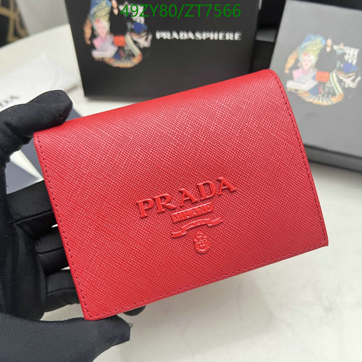 Prada Bag-(4A)-Wallet- Code: ZT7566 $ 64USD