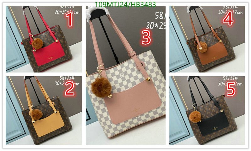 LV Bags-(4A)-Handbag Collection-,Code: HB3483,$ 142USD