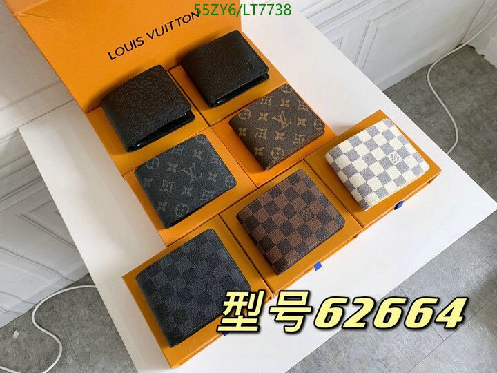 LV Bags-(4A)-Wallet-,Code: LT7738,$ 72USD