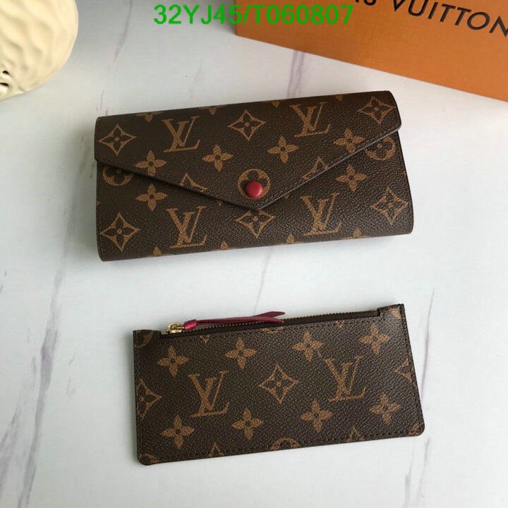 LV Bags-(4A)-Wallet-,Code: T060807,$ 42USD