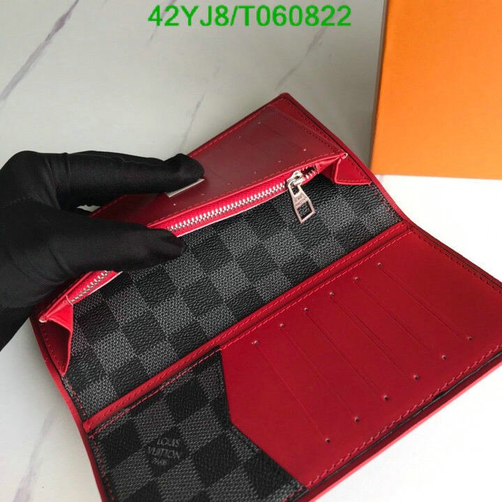 LV Bags-(4A)-Wallet-,Code: T060822,$ 55USD
