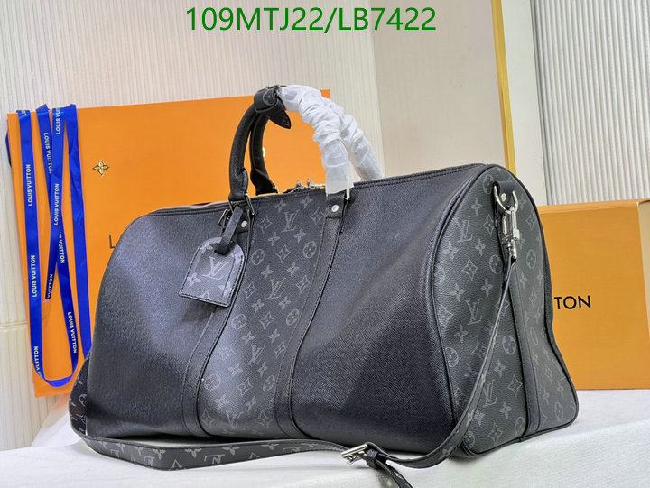 LV Bags-(4A)-Keepall BandouliRe 45-50-,Code: LB7422,$ 142USD