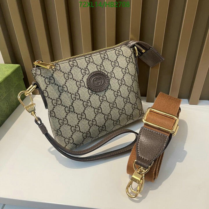 Gucci Bag-(4A)-Diagonal-,Code: HB2708,$ 94USD