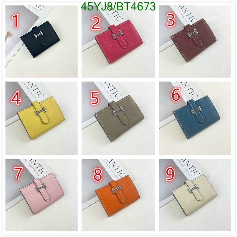 Hermes Bag-(4A)-Wallet- Code: BT4673 $ 59USD