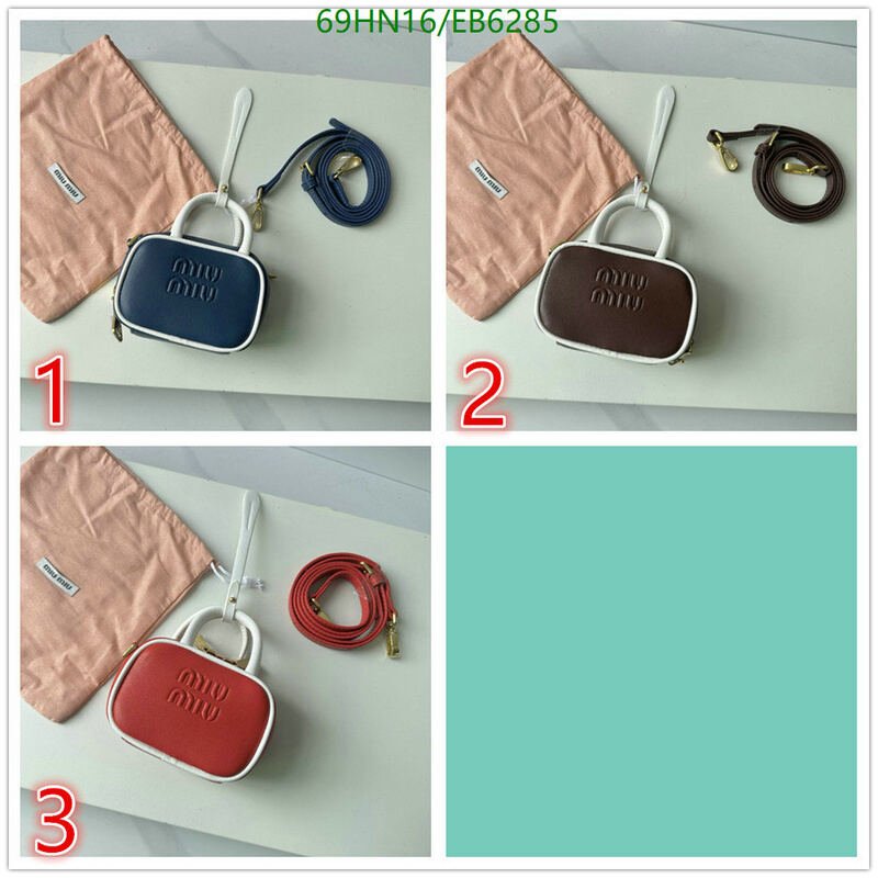 Miu Miu Bag-(4A)-Crossbody- Code: EB6285 $ 90USD