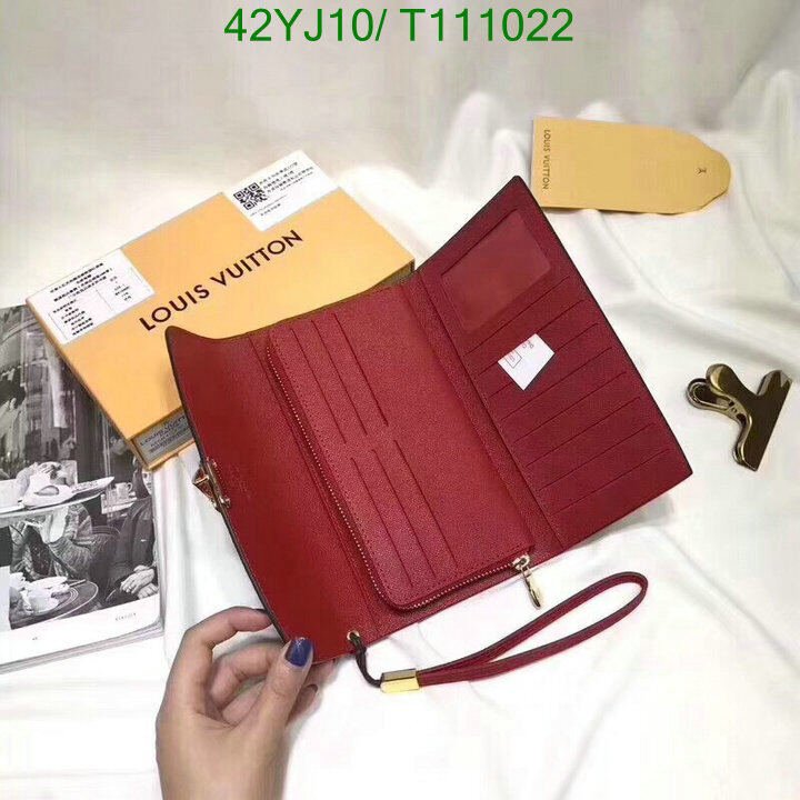 LV Bags-(4A)-Wallet-,Code : T111022,$ 55USD
