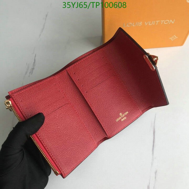 LV Bags-(4A)-Wallet-,Code: TP100608,$ 46USD