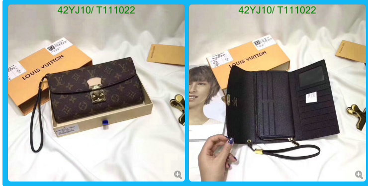 LV Bags-(4A)-Wallet-,Code : T111022,$ 55USD