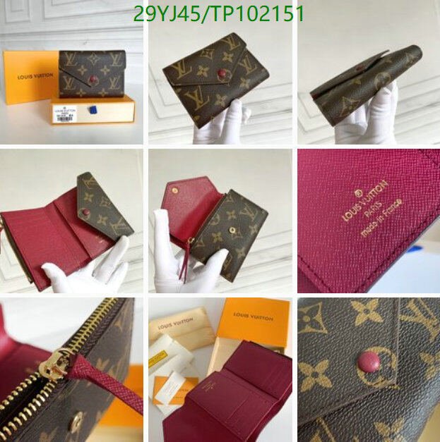 LV Bags-(4A)-Wallet-,Code: TP102151,$ 38USD