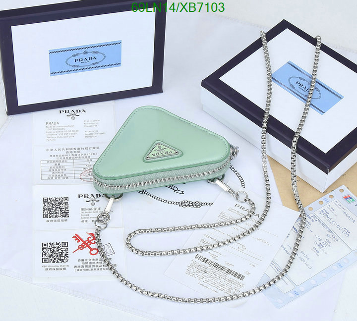 Prada Bag-(4A)-Triangle- Code: XB7103 $ 90USD
