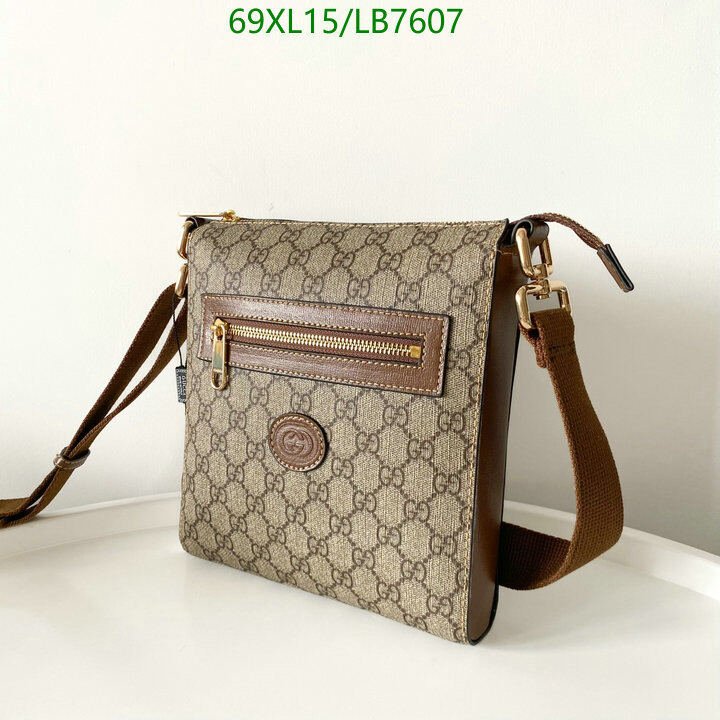 Gucci Bag-(4A)-Diagonal-,Code: LB7607,$ 90USD