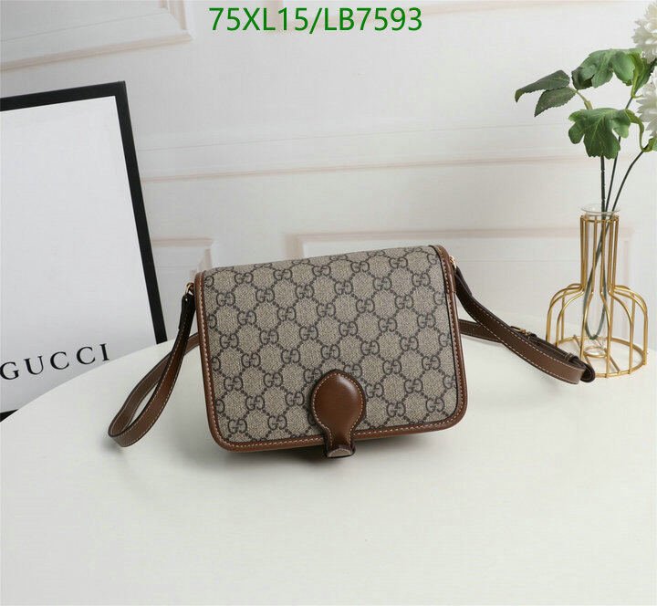 Gucci Bag-(4A)-Diagonal-,Code: LB7593,$ 98USD