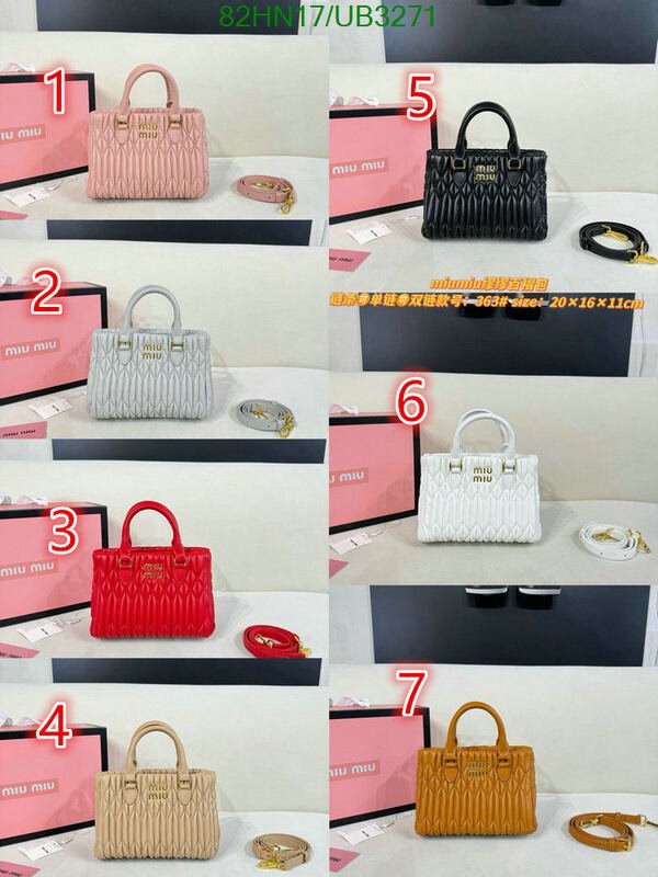 Miu Miu Bag-(4A)-Handbag- Code: UB3271 $ 107USD