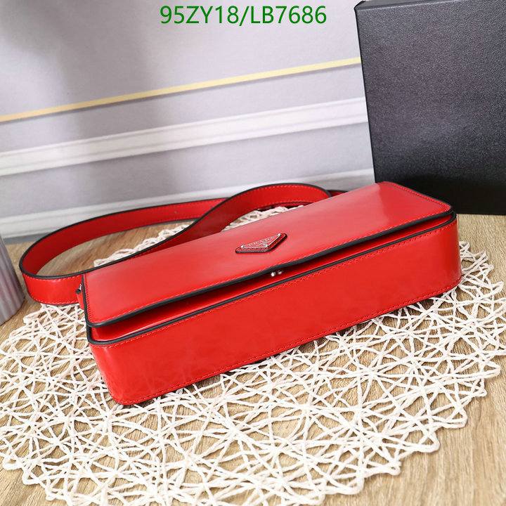 Prada Bag-(4A)-Diagonal-,Code: LB7686,$ 124USD