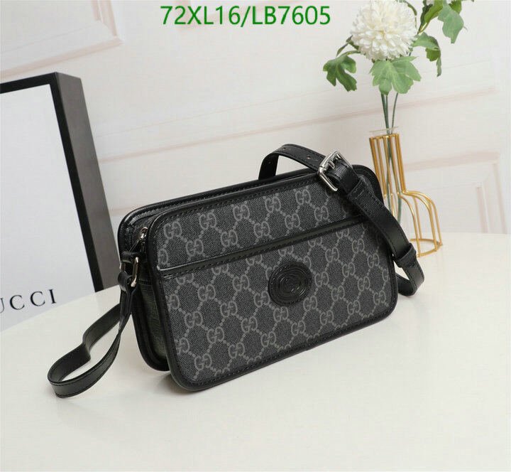 Gucci Bag-(4A)-Diagonal-,Code: LB7605,$ 94USD