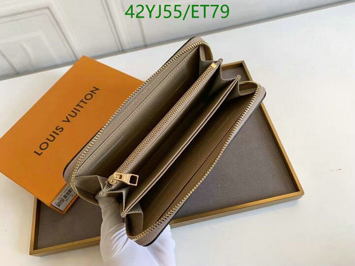 LV Bags-(4A)-Wallet-,Code: ET79,$ 55USD