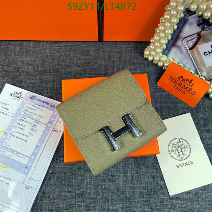 Hermes Bag-(4A)-Wallet-,Code: LT4872,$ 77USD