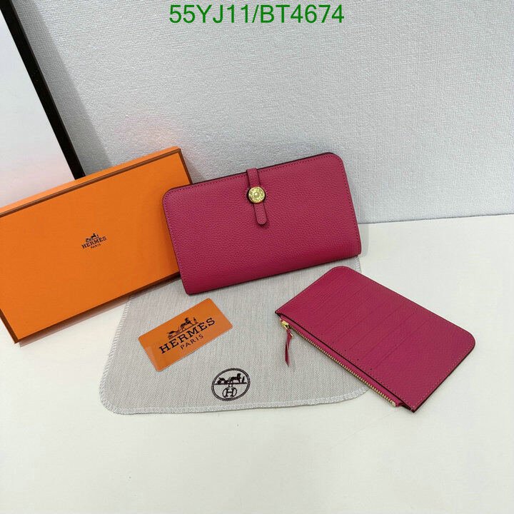 Hermes Bag-(4A)-Wallet- Code: BT4674 $ 72USD